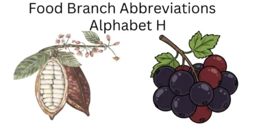 food branch abbreviations alphabet h