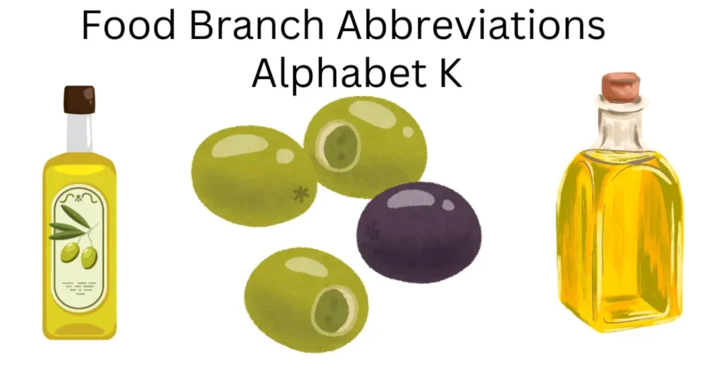 food branch abbreviations alphabet k