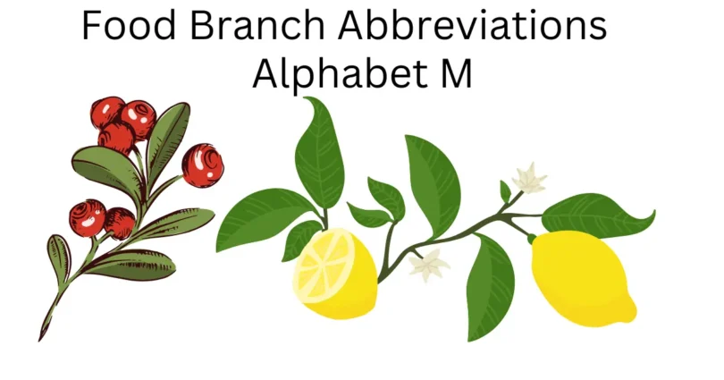 food branch abbreviations alphabet m