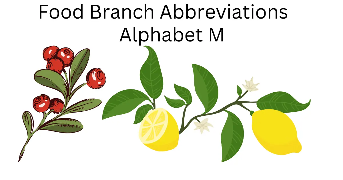food branch abbreviations alphabet m