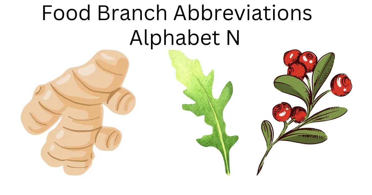 Food Branch Abbreviation Alphabet N food branch abbreviations alphabet n