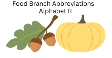 food branch abbreviations alphabet r