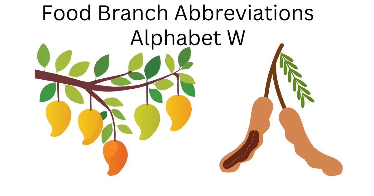 food branch abbreviations alphabet w