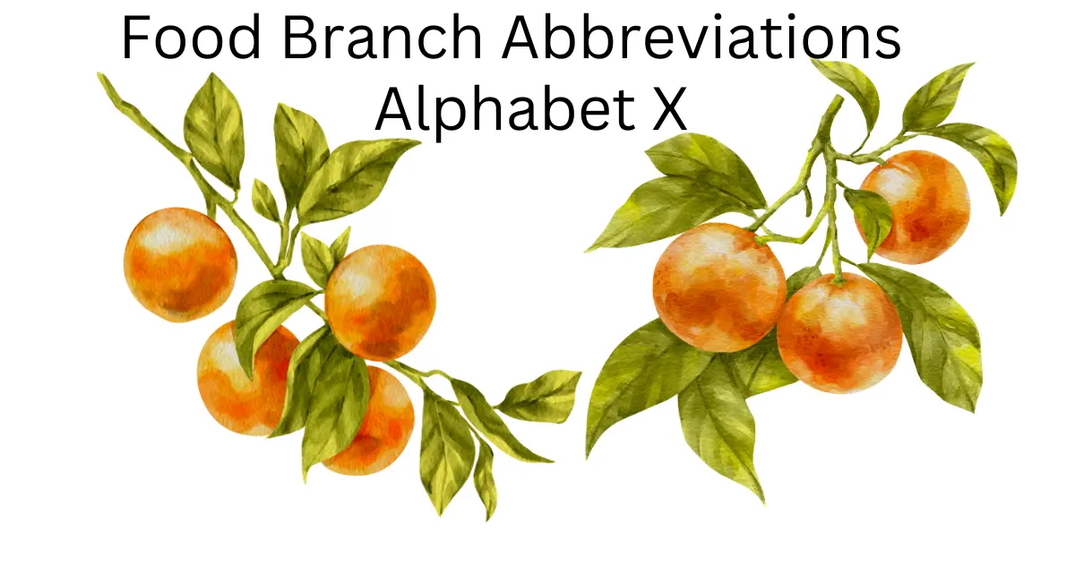 food branch abbreviations alphabet x