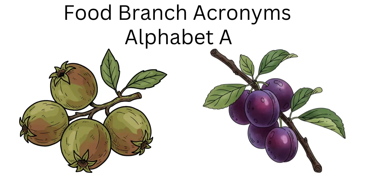 food branch acronyms alphabet a