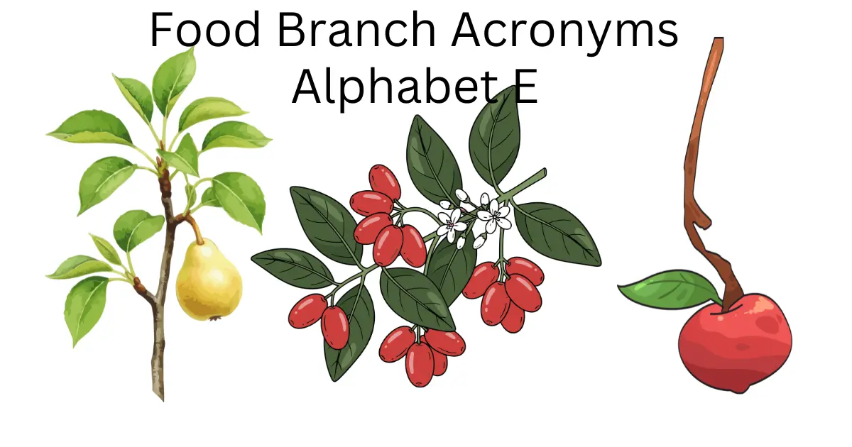 food branch acronyms alphabet e