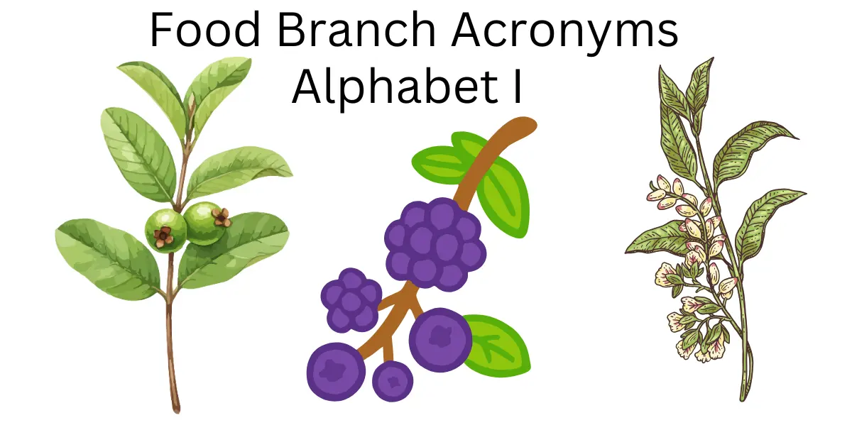 food branch acronyms alphabet i