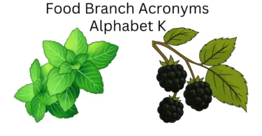food branch acronyms alphabet k