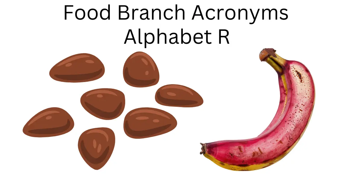 food branch acronyms alphabet r
