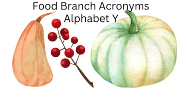 food branch acronyms alphabet y