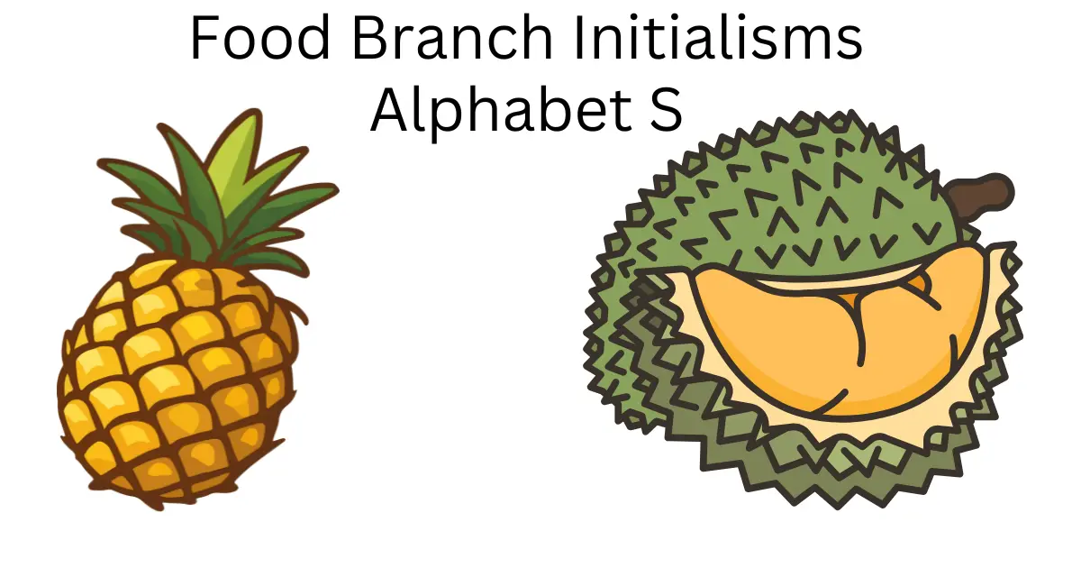 food branch initialisms alphabet s