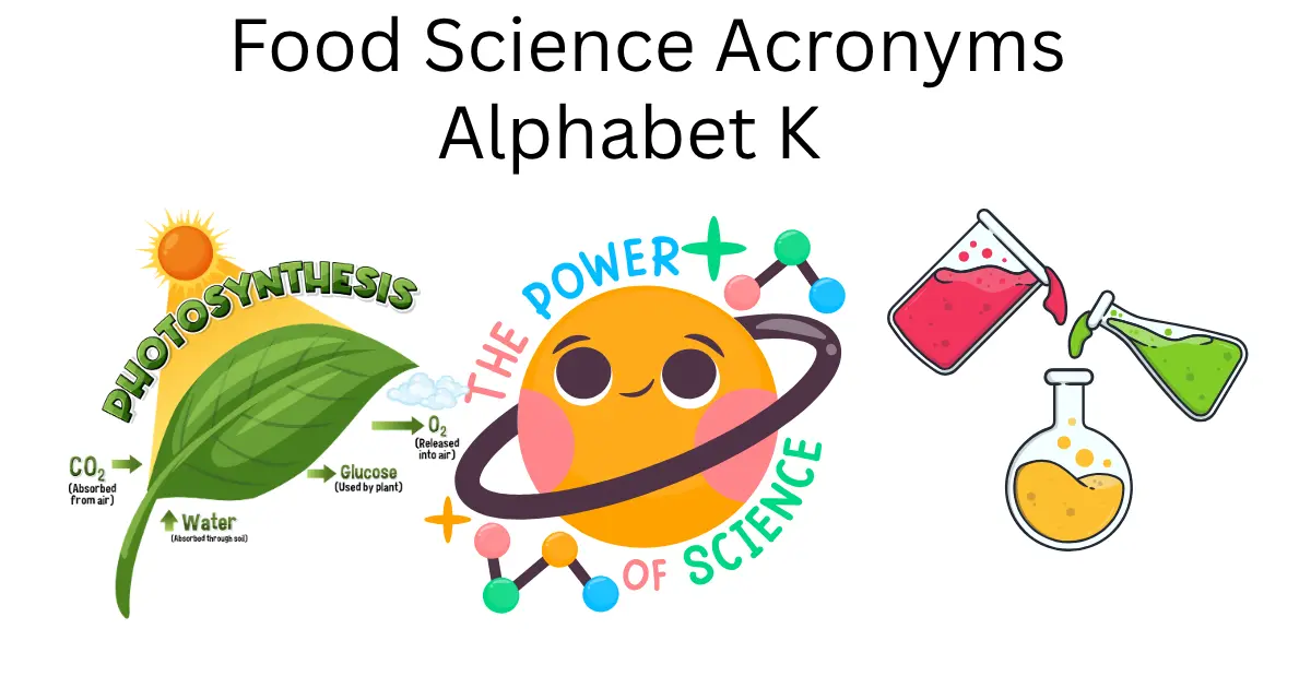 food science acronyms alphabet k
