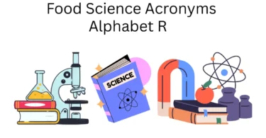 food science acronyms alphabet r