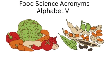 food science acronyms alphabet v