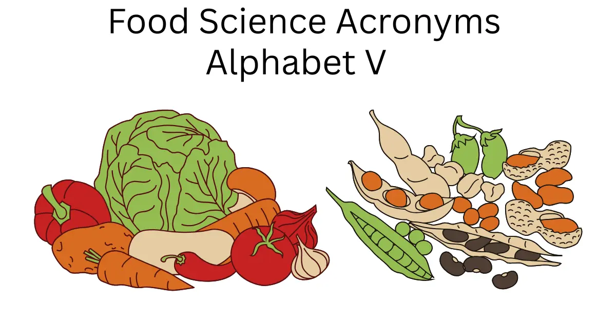 food science acronyms alphabet v