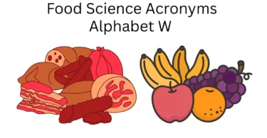 food science acronyms alphabet w