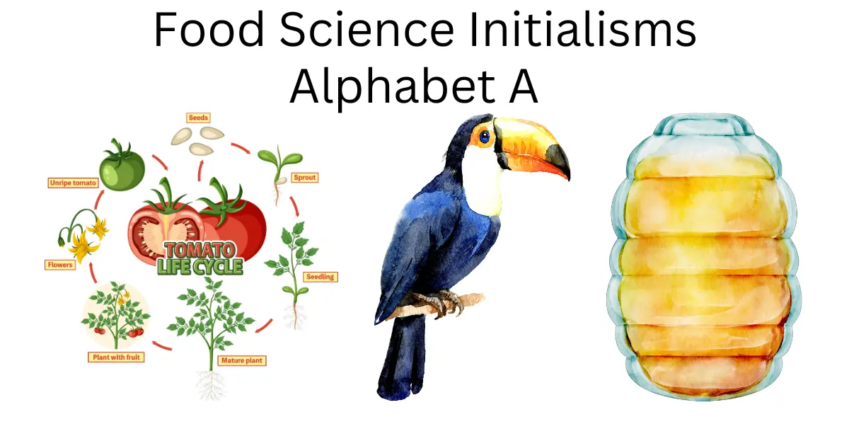 food science initialisms alphabet a