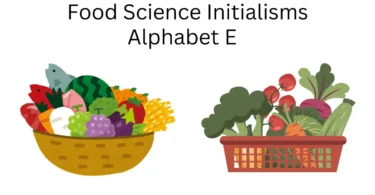 food science initialisms alphabet e