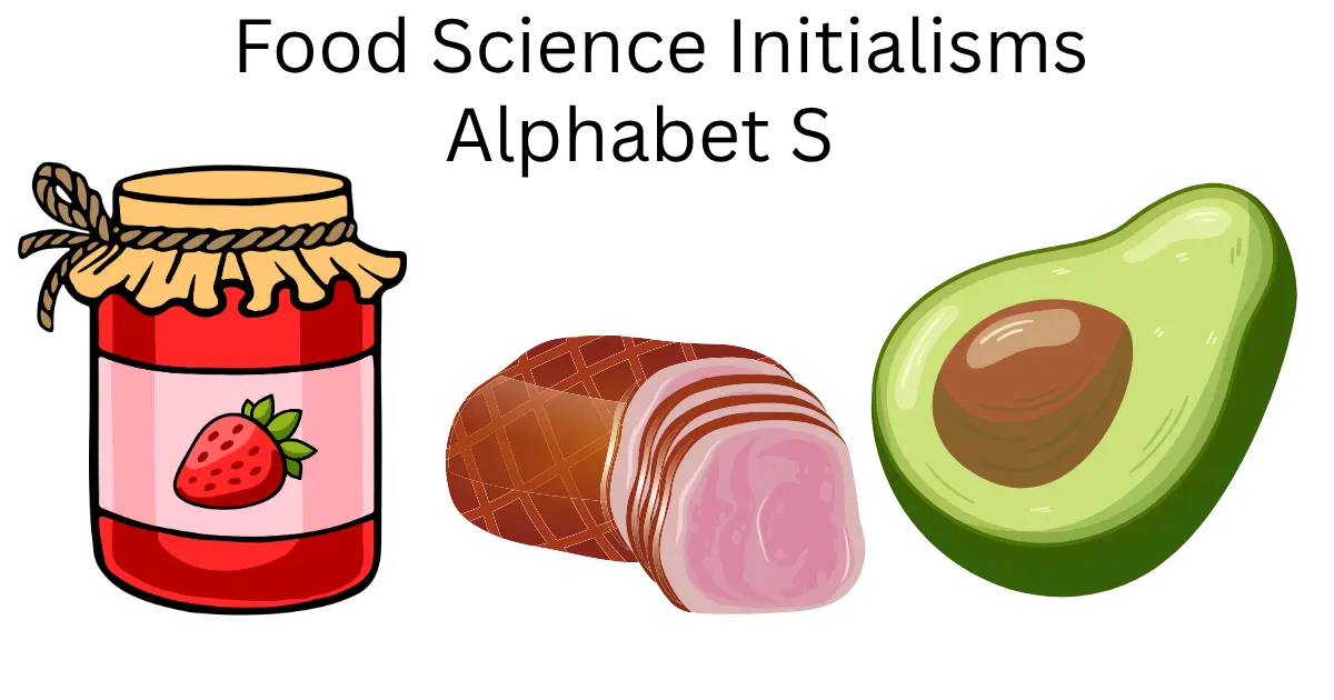 food science initialisms alphabet s
