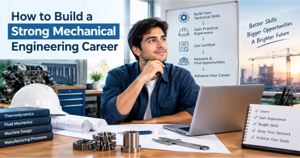 Steps to build a successful mechanical engineering career through skills, education, and experience