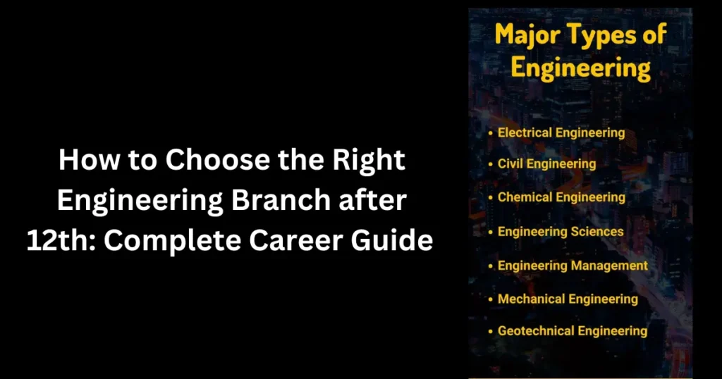 How to choose the right engineering branch after 12th complete career guide