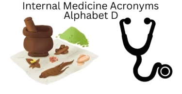 internal medicine acronyms alphabet d