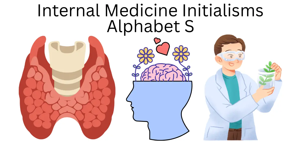 internal medicine initialisms alphabet s