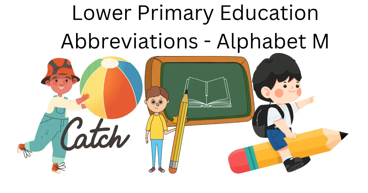 lower primary education abbreviations alphabet M