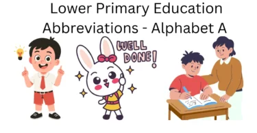 lower primary education abbreviations alphabet a