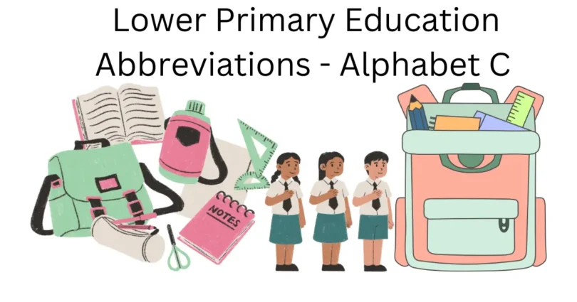 lower primary education abbreviations alphabet c
