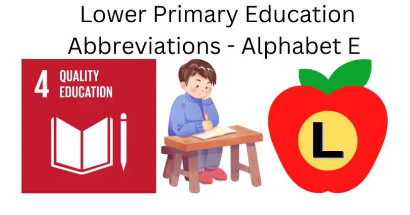 lower primary education abbreviations alphabet e