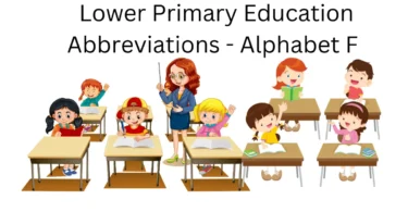 lower primary education abbreviations alphabet f
