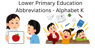 lower primary education abbreviations alphabet k