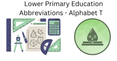 lower primary education abbreviations alphabet t