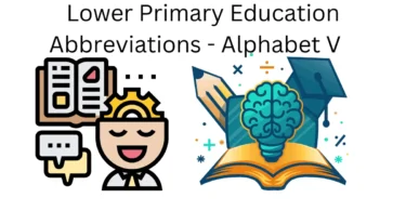 lower primary education abbreviations alphabet v