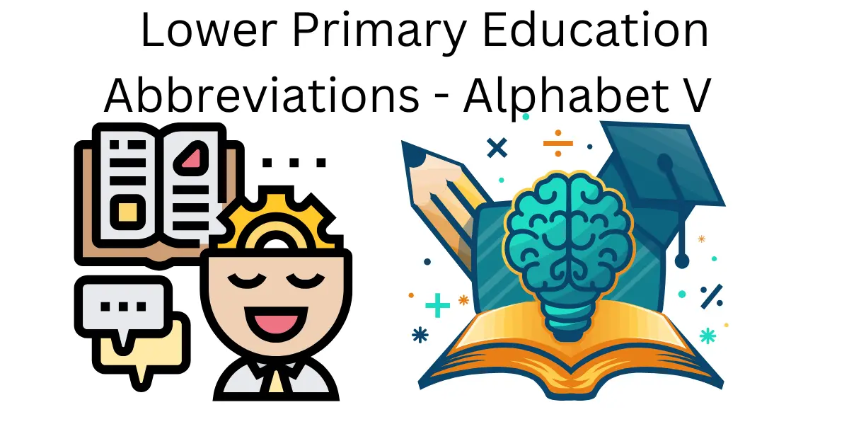 lower primary education abbreviations alphabet v