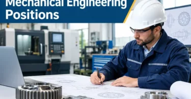 Mechanical engineering positions showing engineers working on industrial machinery, mechanical systems, and engineering projects.