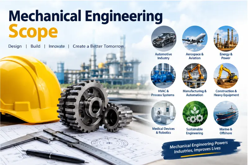 Mechanical engineering scope across industries, technologies, and career fields