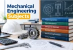Mechanical engineering subjects covering thermodynamics, mechanics, fluid mechanics, and machine design