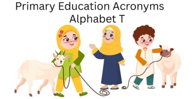 primary education acronyms alphabet t