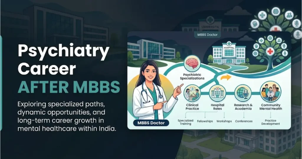 Psychiatry career after MBBS with a medical student exploring psychiatric specialization