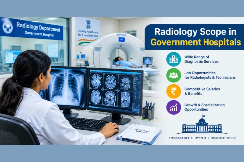 Radiology scope in government hospitals showing radiologists using advanced medical imaging equipment