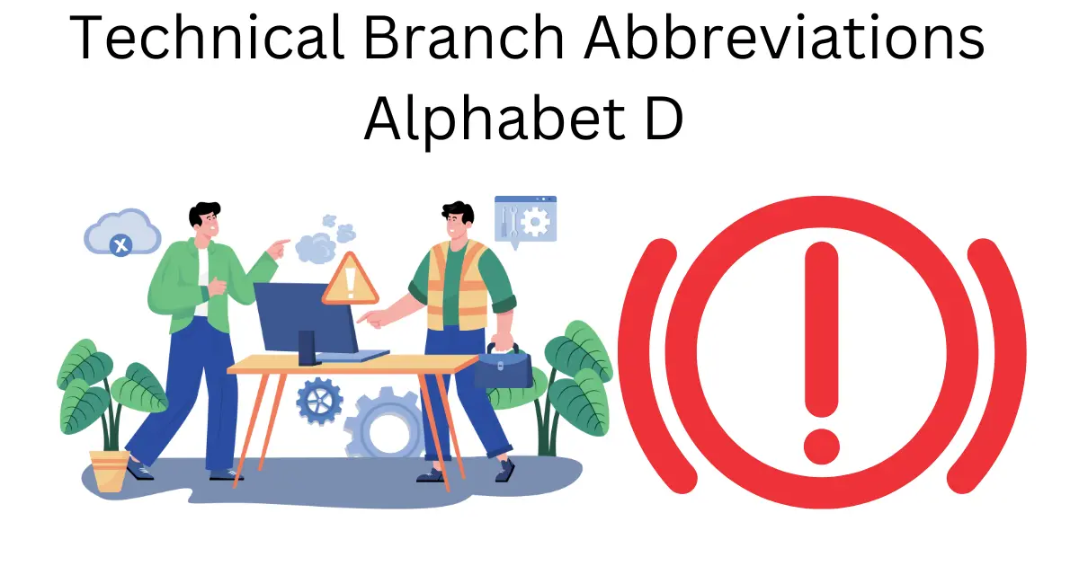 technical branch abbreviations alphabet d
