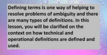 Technical branch definition terms
